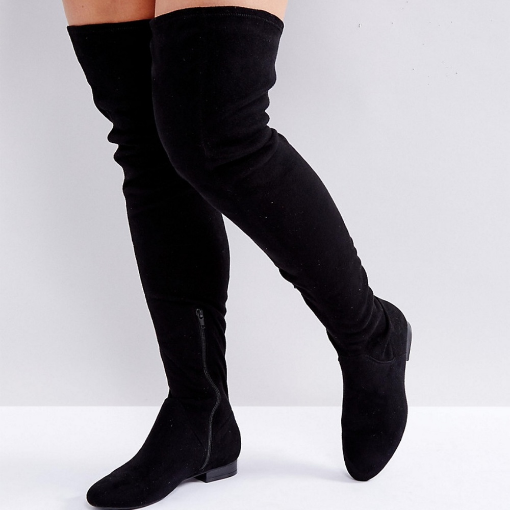 NWB Asos Kasba Wide Leg, Flat, Over-the-Knee Boots